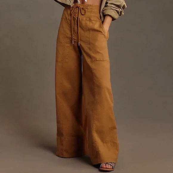 Maeve Pants - NWT Anthropologie Maeve Brown Wide-Leg Utility Pants